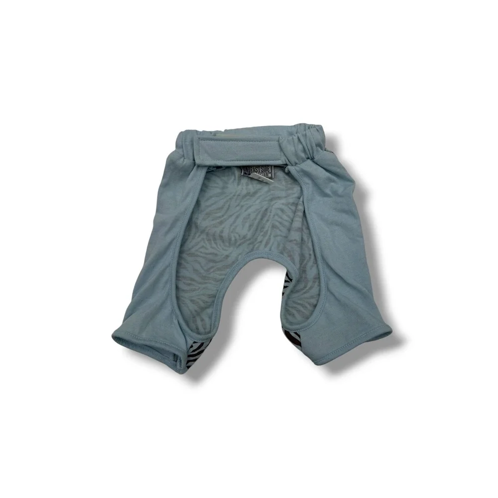 East Side Collection Zebra Dog Shorts Small Blue Brown‎ Pet Apparel Cute NEW